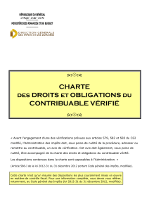 Charte des droits et obligations du contribuable v&eacute;rifi&eacute; - S&eacute;n&eacute;gal