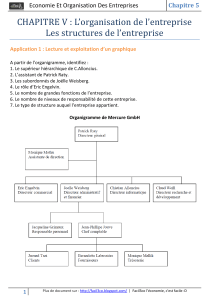 Chapitre 5 : Organisation de l'entreprise - Analyse structurelle