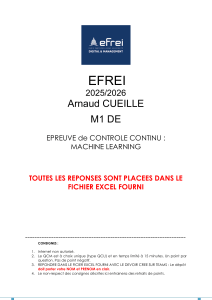 Examen de Machine Learning M1 DE EFREI 2025/2026