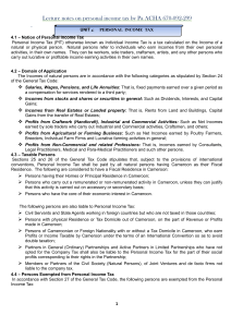 Personal Income Tax Lecture Notes by Pa ACHA