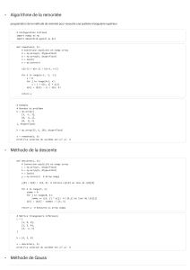 Algorithme de la remont&eacute;e: Backward Substitution for Linear Systems