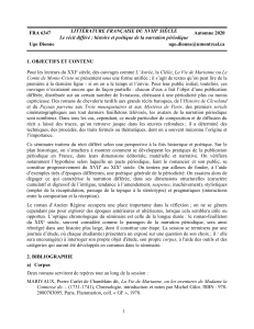 FRA 6347: Litt&eacute;rature fran&ccedil;aise XVIIIe si&egrave;cle - R&eacute;cit diff&eacute;r&eacute;