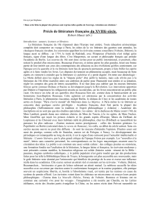 Pr&eacute;cis de litt&eacute;rature fran&ccedil;aise du XVIIIe si&egrave;cle - Robert Mauzi