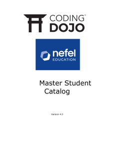 Coding Dojo Nefel Education Master Student Catalog
