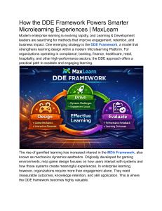 DDE Framework: Smarter Microlearning Experiences