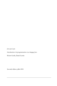 Java pas &agrave; pas : Cours de programmation Java