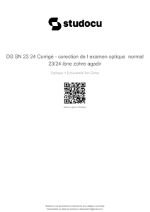 Corrig&eacute; examen optique normal Universit&eacute; Ibn Zohr 23/24