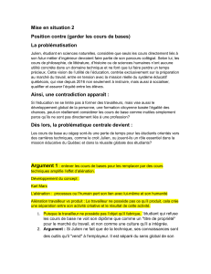 L'importance des cours de base au CEGEP