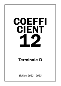 Coefficient 12 Terminale D 2022-2023
