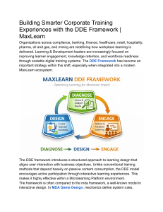 DDE Framework for Corporate Training | MaxLearn
