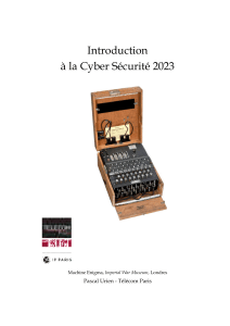 Introduction &agrave; la Cyber S&eacute;curit&eacute; 2023 - Pascal Urien