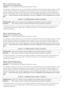 Appareil reproducteur humain : diff&eacute;renciation sexuelle et pubert&eacute;