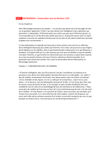 Microm&eacute;gas : Conversation avec les Hommes Voltaire 1752 Analyse