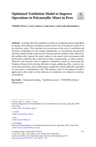 Optimized Ventilation Model for Polymetallic Mines in Peru
