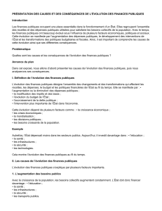 Causes et cons&eacute;quences de l'&eacute;volution des finances publiques
