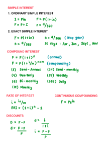 Financial Mathematics: Interest, Annuities, Depreciation & Project Evaluation