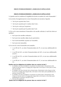 Droit d'Enregistrement: Exercices d'Application