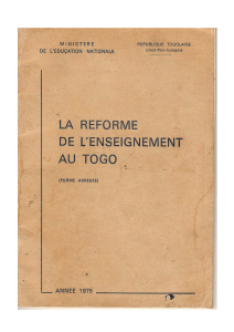 1975 Togo Educational Reform (Abridged)