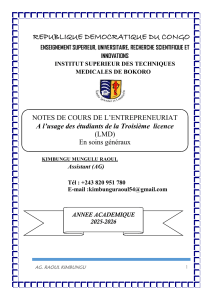 Notes de cours sur l'entrepreneuriat en sant&eacute;