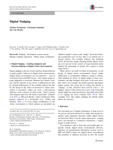 Digital Nudging: Guiding Decisions in Digital Environments