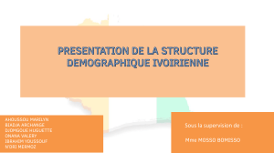 Analyse de la structure d&eacute;mographique de la C&ocirc;te d'Ivoire