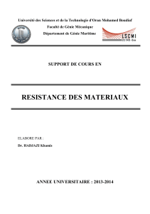 Cours et Exercices Corrig&eacute;s R&eacute;sistance des Mat&eacute;riaux