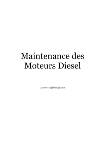 Maintenance des moteurs diesel : guide technique et pratique