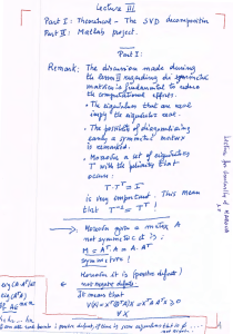 Aula III: Decomposi&ccedil;&atilde;o SVD e Projeto Matlab