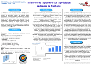 Influence de la posture sur la pr&eacute;cision au lancer de fl&eacute;chettes