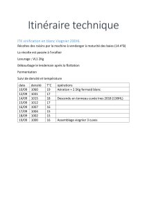 Itin&eacute;raire technique de vinification Viognier