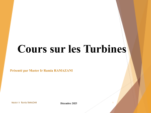 Cours sur les Turbines : Gaz et Vapeur
