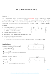 TD Convertisseurs DC-DC : Exercices et Solutions