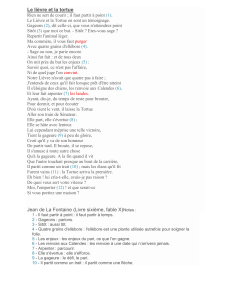 Le li&egrave;vre et la tortue - Jean de La Fontaine - Analyse