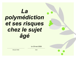 Polym&eacute;dication et risques chez le sujet &acirc;g&eacute;