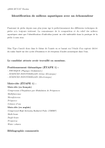 Echosondeur : Identification des milieux aquatiques