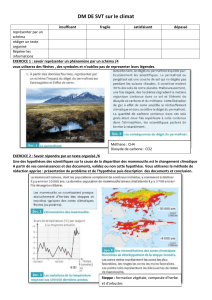 DM SVT sur le climat : exercices sur le permafrost et les mammouths