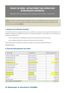 Optimisation de la Consolidation des Comptes - M&eacute;mo Interco
