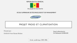 Projet Froid et Climatisation: R&eacute;frig&eacute;rants et Composants