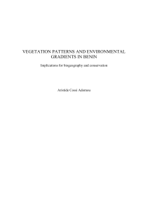 Vegetation Patterns and Environmental Gradients in Benin