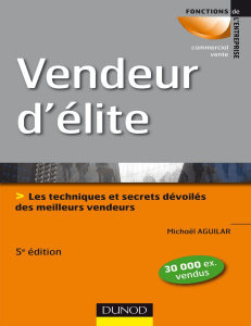 Vendeur d'&eacute;lite : Techniques de vente d'&eacute;lite