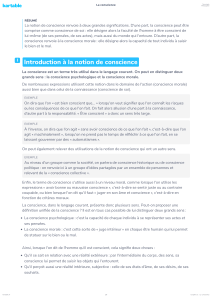 La conscience - Terminale Philosophie - R&eacute;sum&eacute; et notions