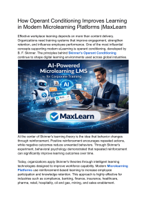 Operant Conditioning in Microlearning Platforms