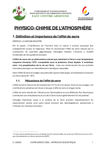 Physico-Chimie de l'Atmosph&egrave;re