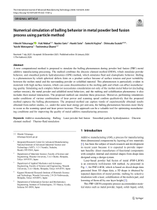 Numerical Simulation of Balling in Metal Powder Bed Fusion Using Particle Method