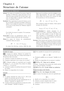 Atomic Structure Chapter 4: Textbook Exercises