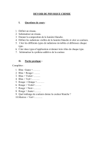 Devoir Physique Chimie - Questions et Exercices