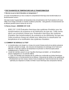 Tests de temp&eacute;rature et surtension sur transformateurs