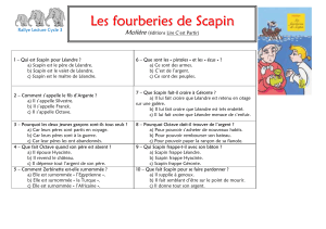 Quiz Rallye Lecture sur Les fourberies de Scapin - Cycle 3