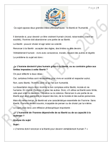 Guide de dissertation sur la libert&eacute; et l'humanit&eacute; pour le Bac
