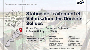 &Eacute;tude d'impact environnemental : Station de traitement des d&eacute;chets solides TMB